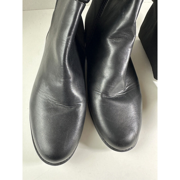 Lane Bryant Smooth 50/50 Silver Rand Boots Black Tall Riding Boot 11W 11 Wide - Picture 10 of 13